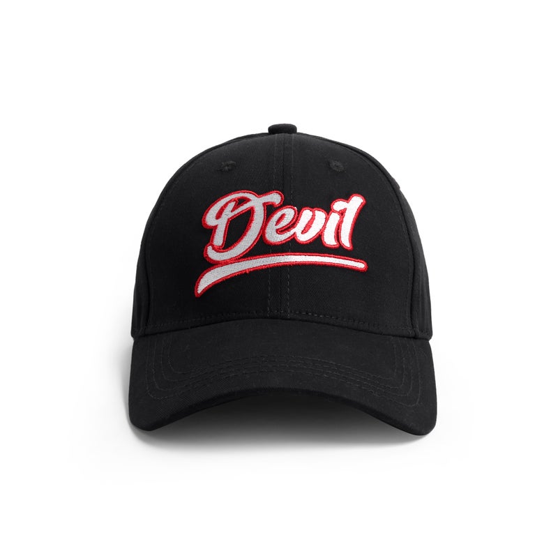 Go Devil Premium Devil Printed Embroidered Black Cap For Men - Image 1