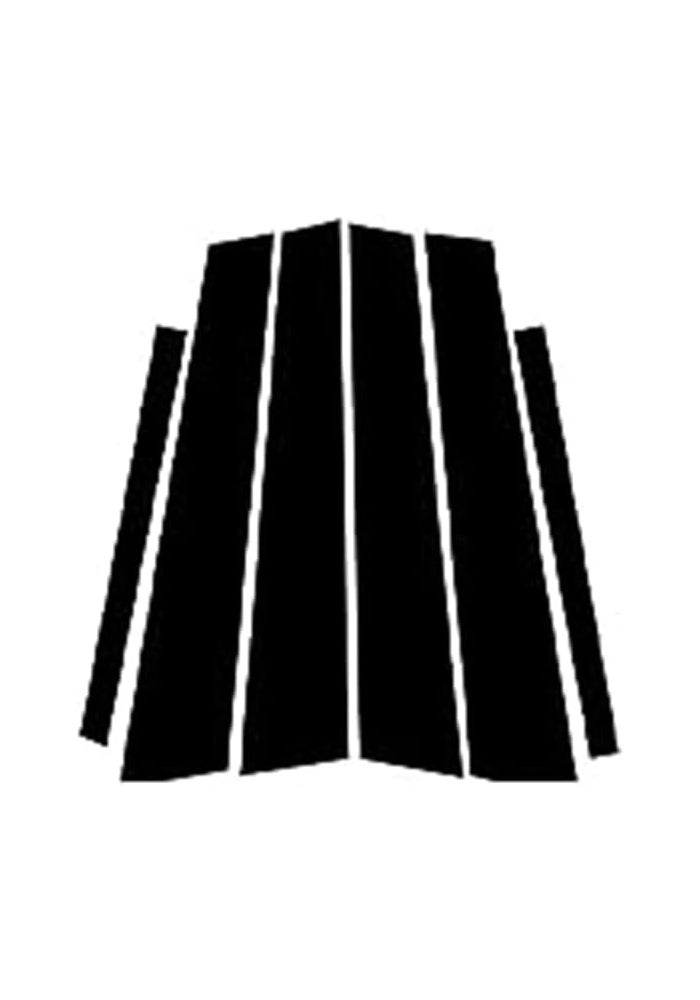 Vuzmode 8 Pcs Glossy Black Window Door Pillar Trim - Image 1