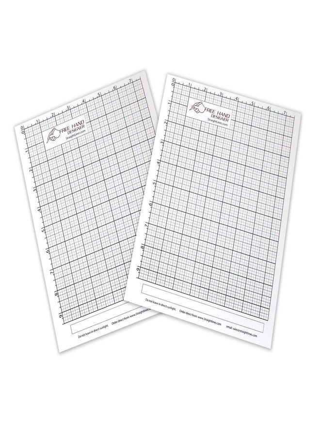 StraightLines 2 x Grid Type Lettersize 'Freehand Designer' Sheets. Draw Perfect Straight Lines Templates. Grid Type Sheets for Scale Drawings - Image 1