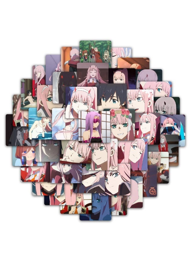 NIBEMINENT 59 Pcs DARLING In The FRANXX Deco Kit Waterproof Stickers, High Definition Printing Bright Colors, Suitable for Laptop Skateboard Luggage Water Bottle Guitar DIY - Image 1