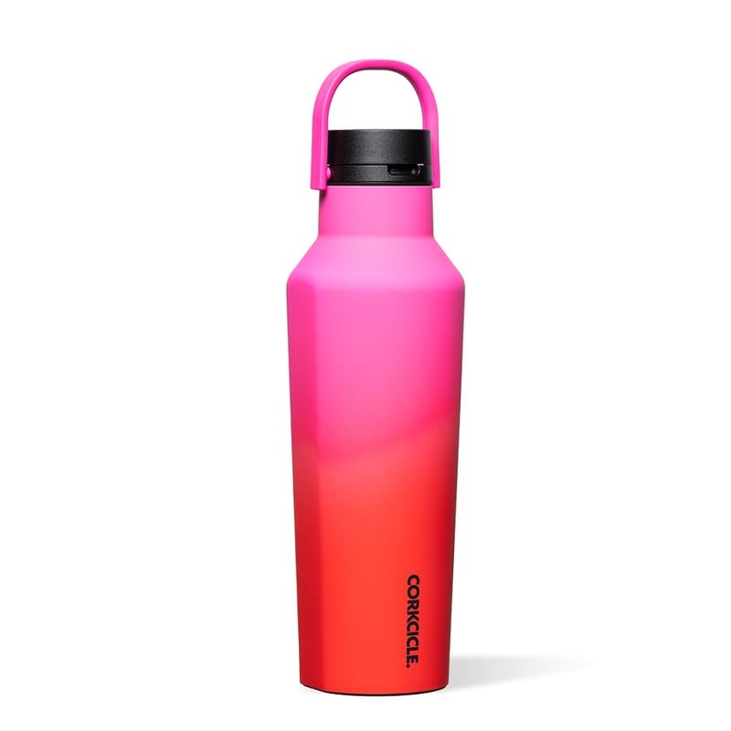 Corkcicle Classic Sport Canteen Insulated Stainless Steel Water Bottle Compact TravelFriendly Durable Dishwasher Safe BPA Free NonSlip Silicone Base 20 oz Sangria - Image 1