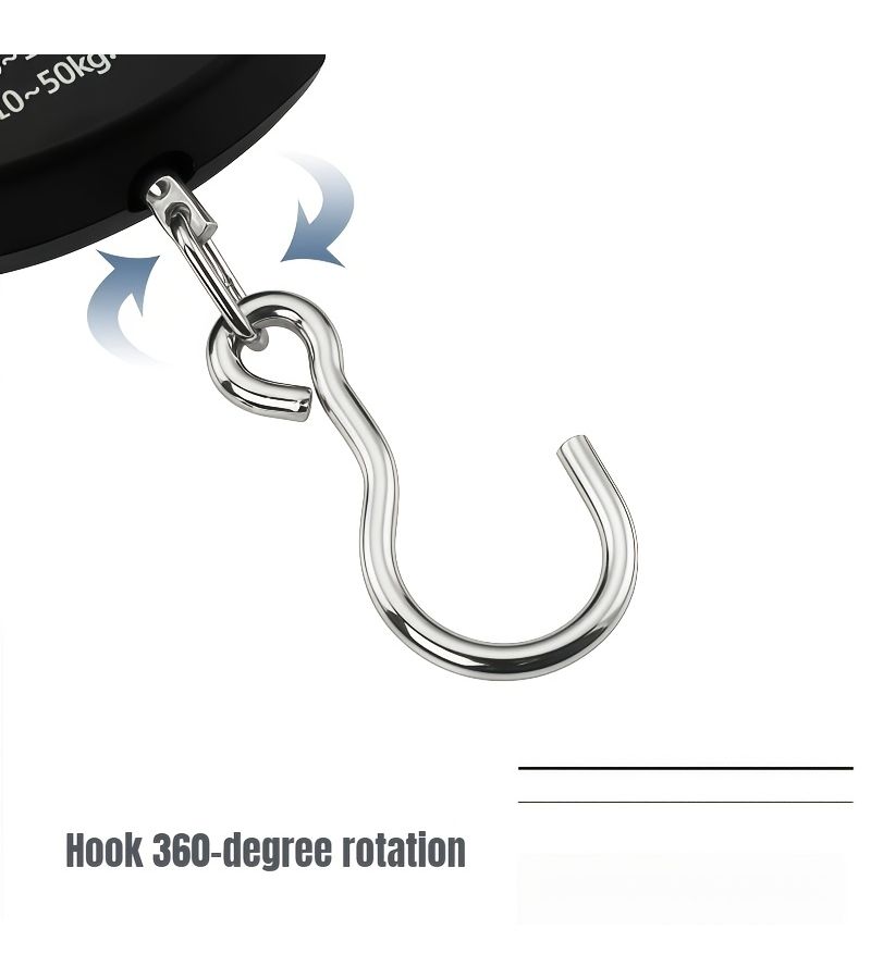 1 Fishing Scale 110 Lbs 50 Kg Handheld Electronic Digital Scale Backlit LCD Screen High Precision Hook Hanging Portable Suitable For Luggage Fishing Tackle Bags Batteries Not Included - Image 5