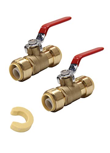 EFIELD (عبوة من 2) صمام كرة كامل بورت بوش فيت 1 إنش من EFIELD مع أداة فصل، معتمد من UPC، (PF-VALVE019-2PCS) - Image 5