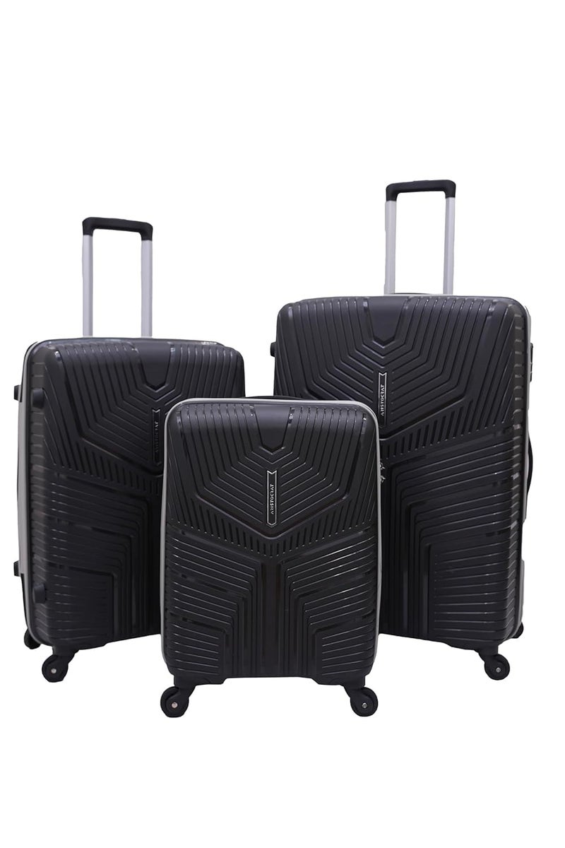 VIP Aristocrat 3 Pc Set Cabin 55 cm (Small),65 cm (Medium),75 cm (Large) 4 Wheels Trolley,Hard Case Lightweight Bag & Combination Lock Suitcase with 7 Years International Warranty (R.Black) - Image 5