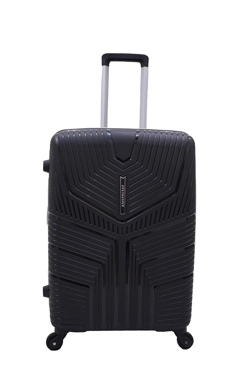 VIP Aristocrat 3 Pc Set Cabin 55 cm (Small),65 cm (Medium),75 cm (Large) 4 Wheels Trolley,Hard Case Lightweight Bag & Combination Lock Suitcase with 7 Years International Warranty (R.Black) - Image 3