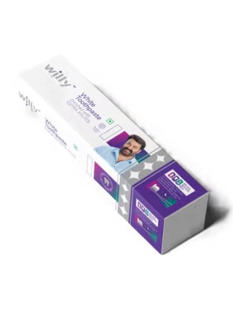 Willy White Toothpaste with Extra Xylitol 100g + 40g Free – Pack of 2 - Image 2