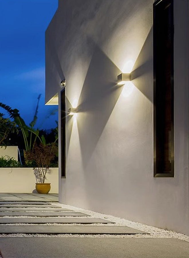 مصباح حائط LED خارجي، مقاوم للماء IP65 مع مصابيح حائط شعاع قابلة للتعديل، داخلي/خارجي، غرفة المعيشة، غرفة النوم، السلالم، الممر، ضوء أبيض دافئ، 5 واط × 2 - Image 4