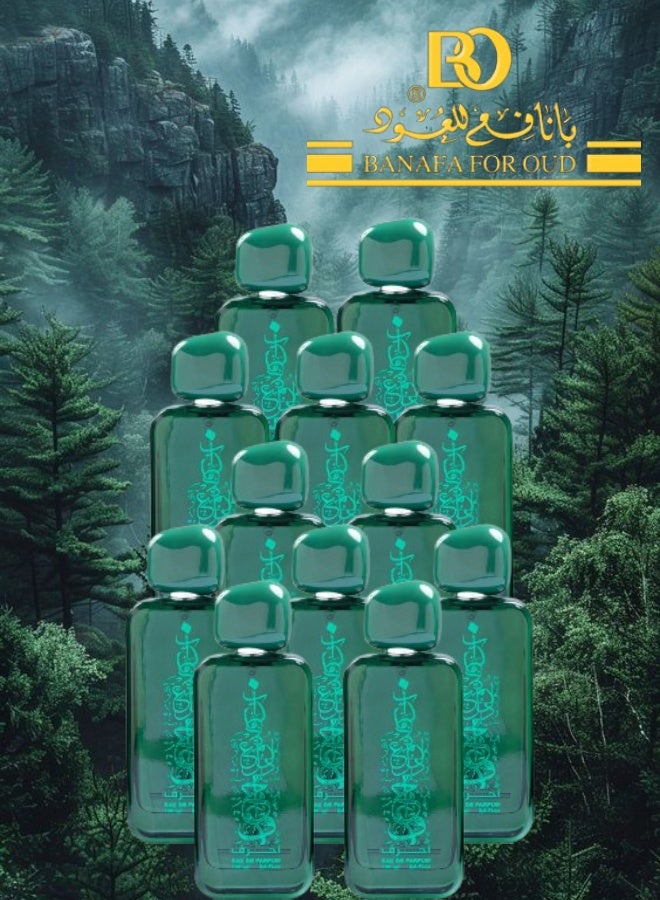 Banafa 12 Pieces Ahruf Green Perfume 100ML - Image 1