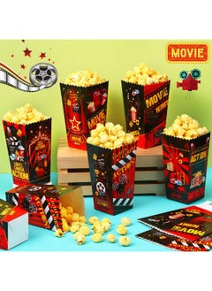 Containlol Containlol 24 Pcs Popcorn Boxes Party Favors Snack Treat Box Candy Cookie Container for Movie Cinema Theme Birthday Party Baby Shower Favor Supplies(Classic Style)  - Image 5