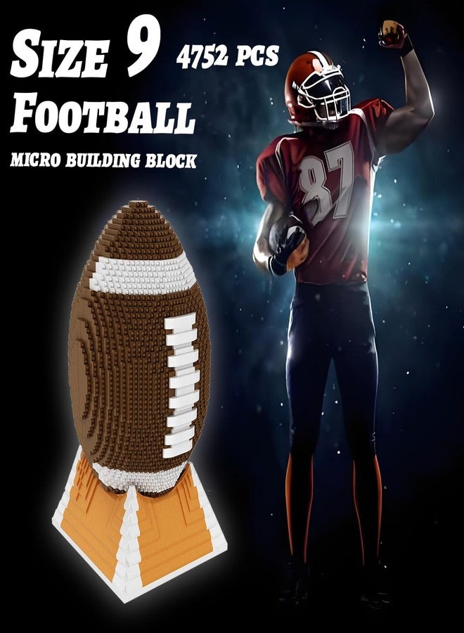 HONLANCH Size 9 Football Micro Building Blocks Set(4752PCS) 1:1 Collect and Display Model,Gift for Adults and Kids - Image 2