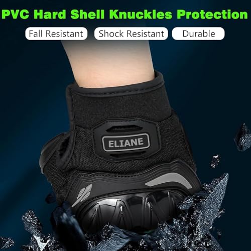 Eliane RG3 Full Finger Bike Riding Gloves with Touch Screen Protective Knuckle Breathable Washable Suede Padding Tactical Hand Protection for Off Road Motorbike Racing Cycling Motorcycle Glove (L) - Image 2