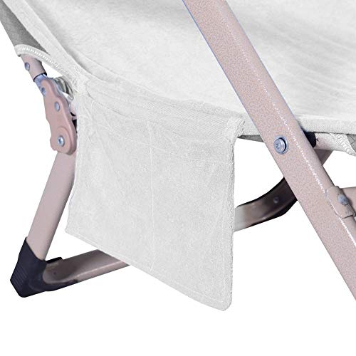 VOCOOL Chaise Lounge Pool Chair Cover Beach Towel Fitted Elastic Pocket Won't Slide 85" L x 30" W-White - Image 5