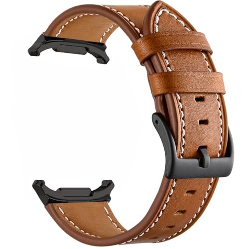 Olytop Galaxy Watch 8 Classic Band 46mm, Bands for Samsung Galaxy Watch8 40mm/44m (2025), Business Leather Wristband Replacement Strap for Men Women, Light Brown - Image 1