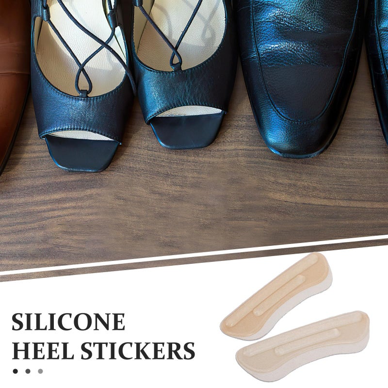 Beige Wear Resistant Self Adhesive Heel Cushions Anti Slip Design For Large Shoes - Image 4