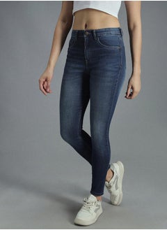 HIGH STAR Skinny Fit High Rise Faded Stretchable Jeans by Styli  - Image 2