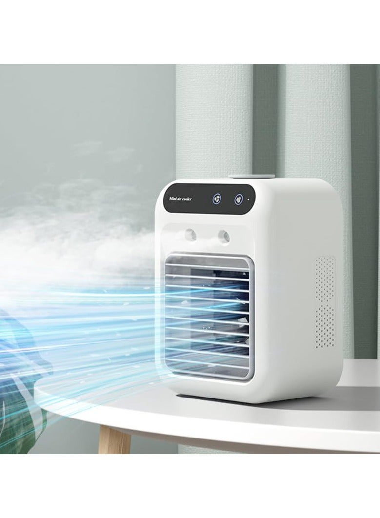 NNEWVANTE Mini Air Conditioning Fan, Silent Ice Water Spray, Spray Cooling Air Conditioning Fan, USB Rechargeable, Very Suitable For Home Office And Car Installation - Image 1