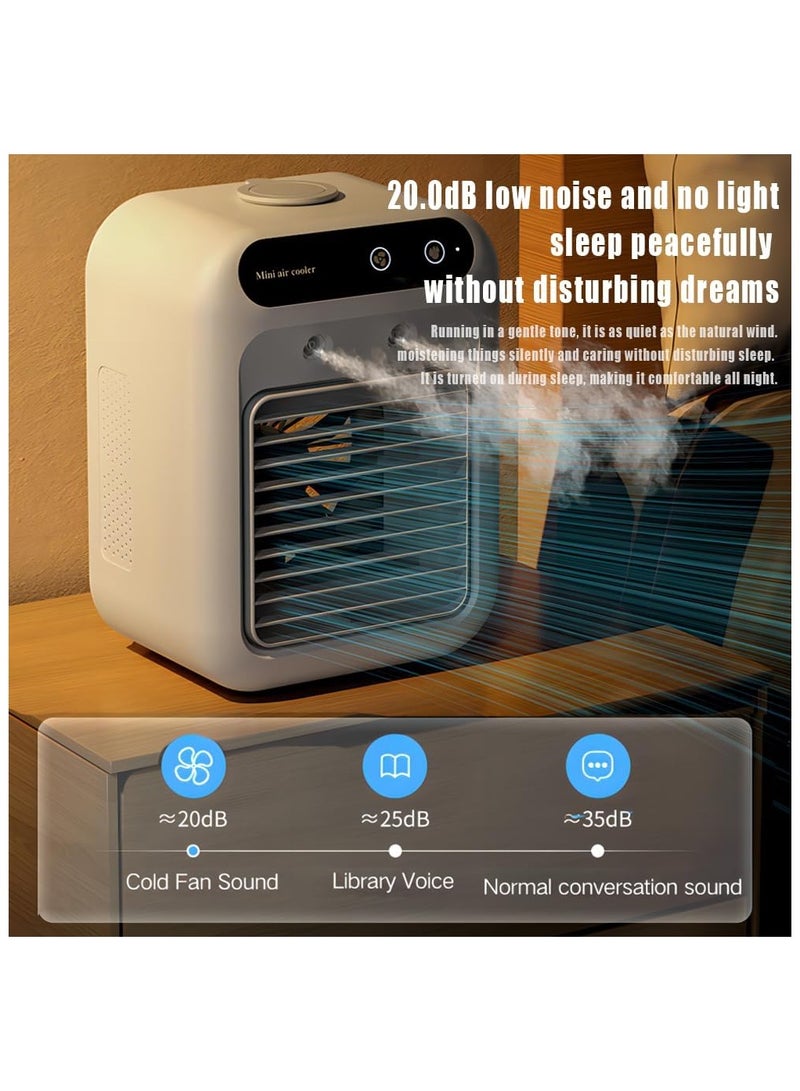 NNEWVANTE Mini Air Conditioning Fan, Silent Ice Water Spray, Spray Cooling Air Conditioning Fan, USB Rechargeable, Very Suitable For Home Office And Car Installation - Image 4