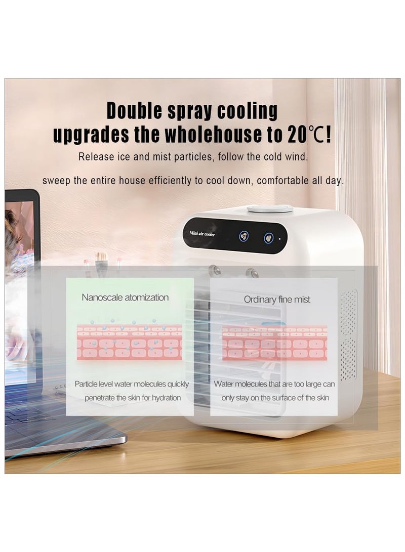 NNEWVANTE Mini Air Conditioning Fan, Silent Ice Water Spray, Spray Cooling Air Conditioning Fan, USB Rechargeable, Very Suitable For Home Office And Car Installation - Image 5
