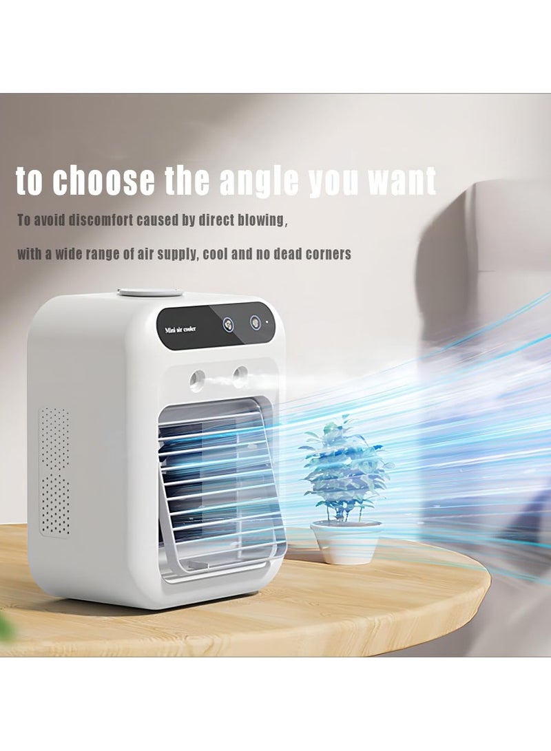 NNEWVANTE Mini Air Conditioning Fan, Silent Ice Water Spray, Spray Cooling Air Conditioning Fan, USB Rechargeable, Very Suitable For Home Office And Car Installation - Image 2