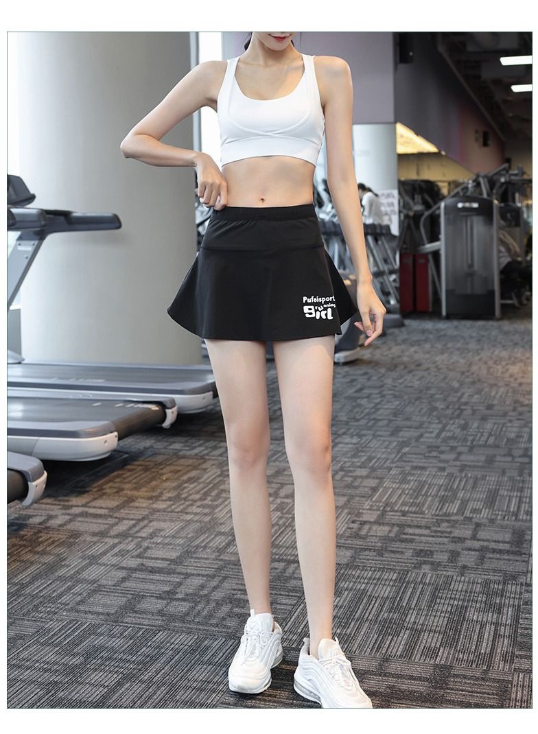 UTDOORWEAR Fashion Casual Women's Lining Fake Two-piece Fitness Sports Qquick Dry Running Fitness Anti-walking Shorts - Image 1
