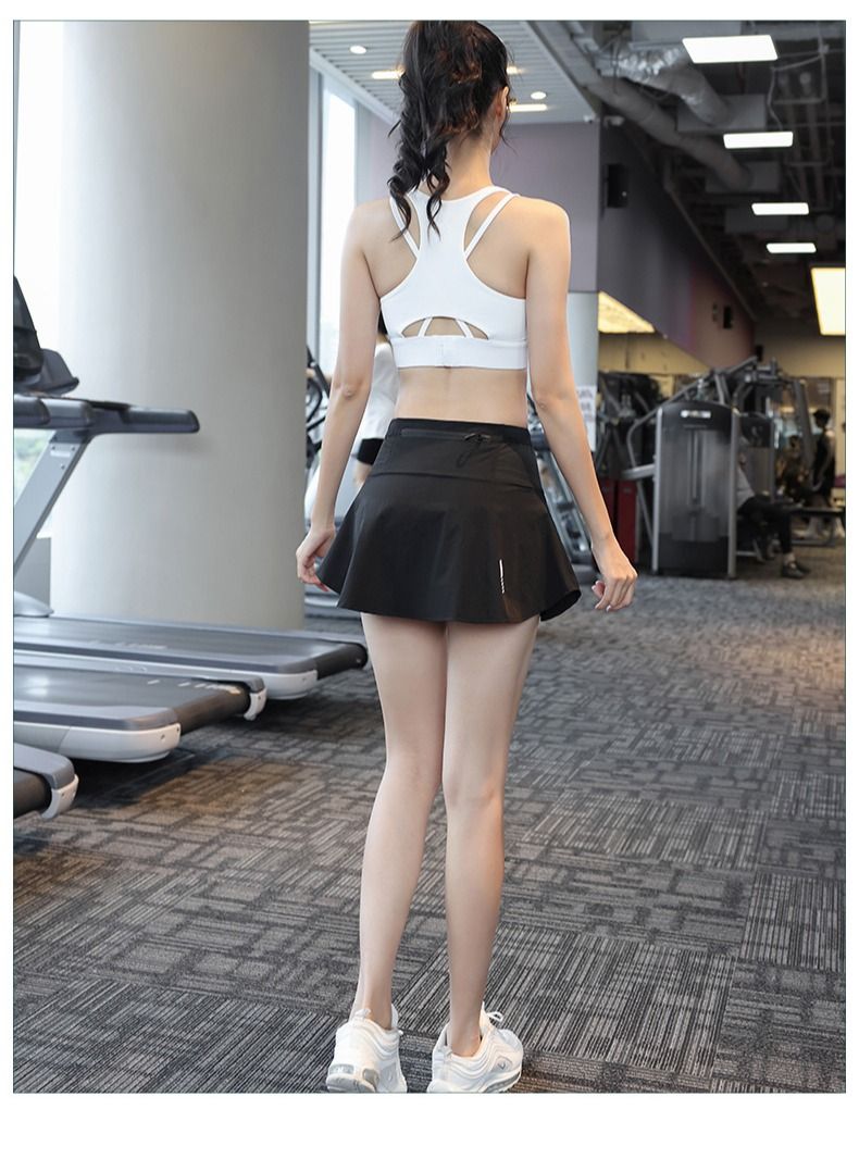 UTDOORWEAR Fashion Casual Women's Lining Fake Two-piece Fitness Sports Qquick Dry Running Fitness Anti-walking Shorts - Image 2