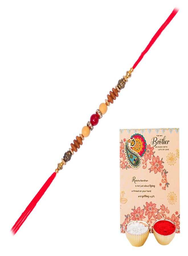 ARCHIES Rakhi Collection For Rakshabandhan | Rakhi For Brother | Rakhi for Bhaiya and Bhabhi | Rakhi Combo Gift Hamper (BUBBLY-TRADITIONAL STYLE RAKHI COMBO) - Image 1
