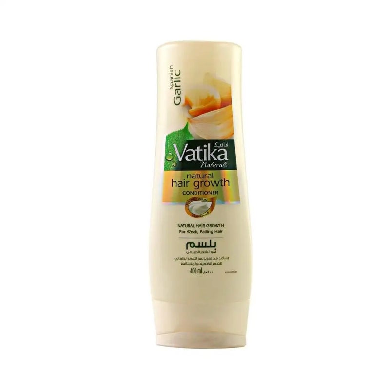 VATIKA بلسم نمو الشعر الطبيعي من فاتيكا مدعم بالثوم الإسباني للشعر الضعيف المتساقط - 400 مل - Image 1