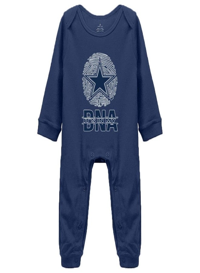 DTTRA Snagminio Cowboys It's In My DNA Super Cute Boys And Girls Universal Long Sleeve Bodysuits - Image 2