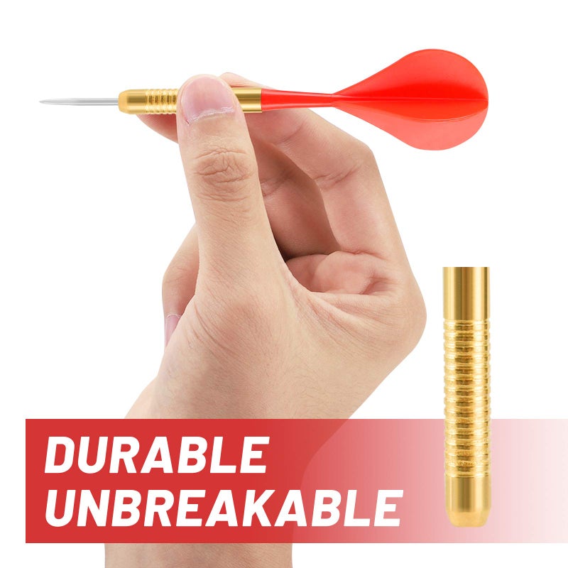 accmor مجموعة أكمور من 18 سهم حديدي، 16 جرام مجموعة سهام معدنية، مجموعة سهام معدنية، سهام معدنية للوحة السهام - Image 4