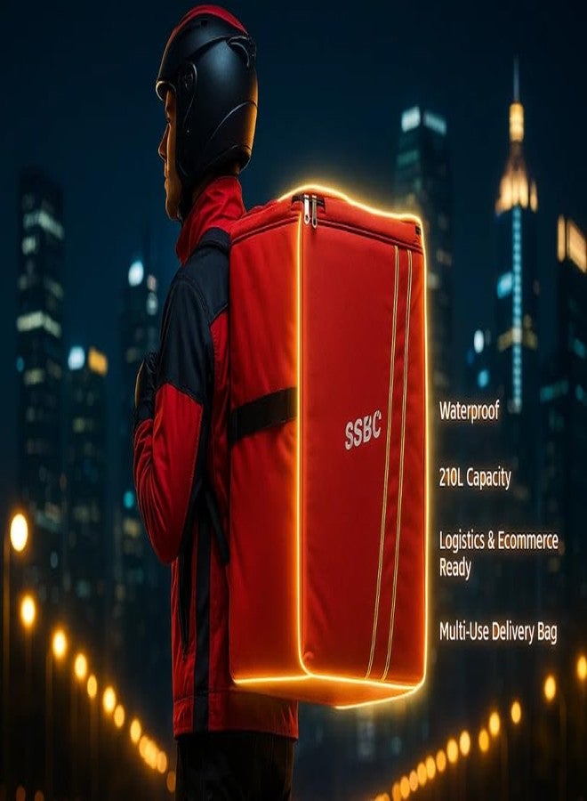 SSBC 3 Compartments E-Commerce, Courier, Logistics, Grofers, Ekart Insulated Backpack 210 Ltr For Multipurpose - Image 3