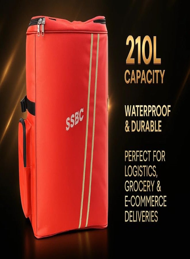 SSBC 3 Compartments E-Commerce, Courier, Logistics, Grofers, Ekart Insulated Backpack 210 Ltr For Multipurpose - Image 4