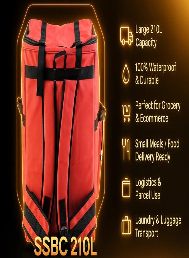 SSBC 3 Compartments E-Commerce, Courier, Logistics, Grofers, Ekart Insulated Backpack 210 Ltr For Multipurpose - Image 2