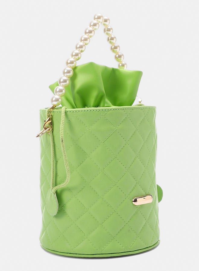 XO Style Women's Bucket Bag with Pearl Handle  - Image 2