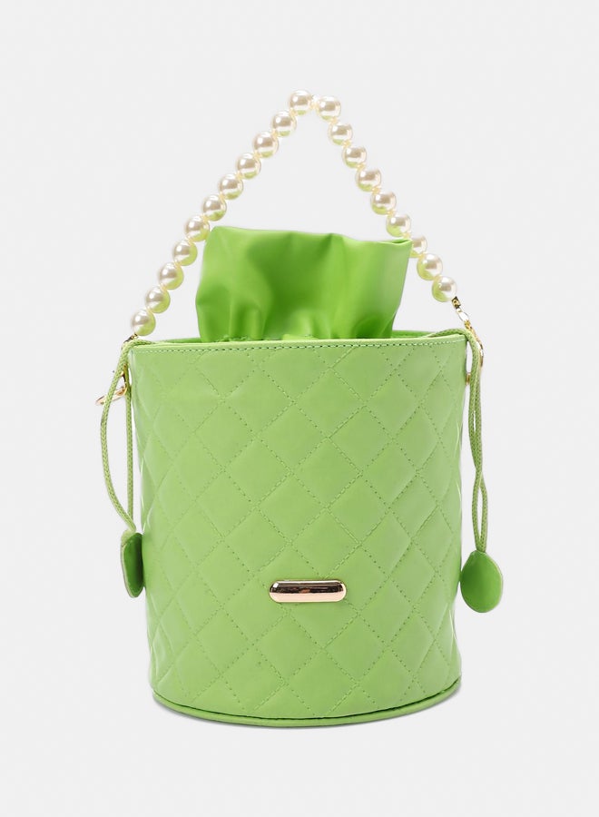 XO Style Women's Bucket Bag with Pearl Handle  - Image 1