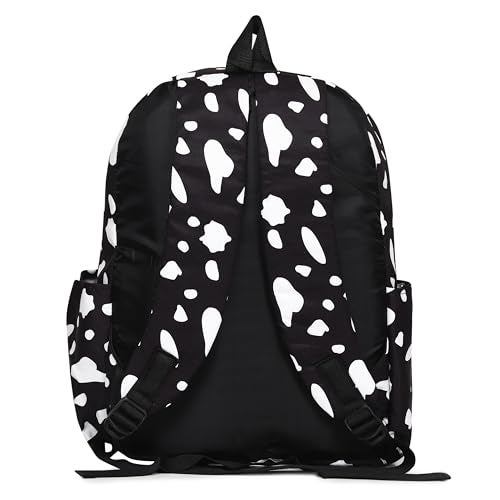 MELVIS 20L Backpack School Bag For Travel With Bottle Compartment | Trendy Water Resistant High Storage Bag For Men & Women | Boys & Girls Laptop Printed Backpack For College Gift (Black-White) - Image 4