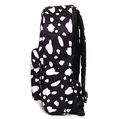 MELVIS 20L Backpack School Bag For Travel With Bottle Compartment | Trendy Water Resistant High Storage Bag For Men & Women | Boys & Girls Laptop Printed Backpack For College Gift (Black-White) - Image 3