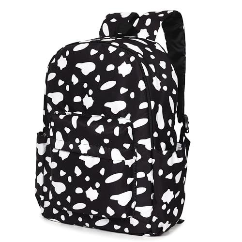 MELVIS 20L Backpack School Bag For Travel With Bottle Compartment | Trendy Water Resistant High Storage Bag For Men & Women | Boys & Girls Laptop Printed Backpack For College Gift (Black-White) - Image 2