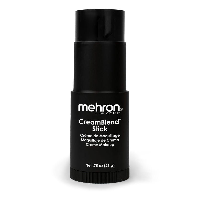 Mehron Makeup CreamBlend Stick | Face Paint, Body Paint, & Foundation Cream Makeup | Perfect for Halloween .75 oz (21 g) (Black) - Image 1