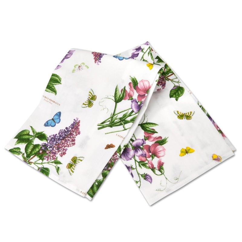 Pimpernel Botanic Garden Cotton Tea Towel  QuickDrying Absorbent Dish Towel with Botanical Floral Design MultiPurpose Kitchen Towel  MachineWashable Towels 18 x 29