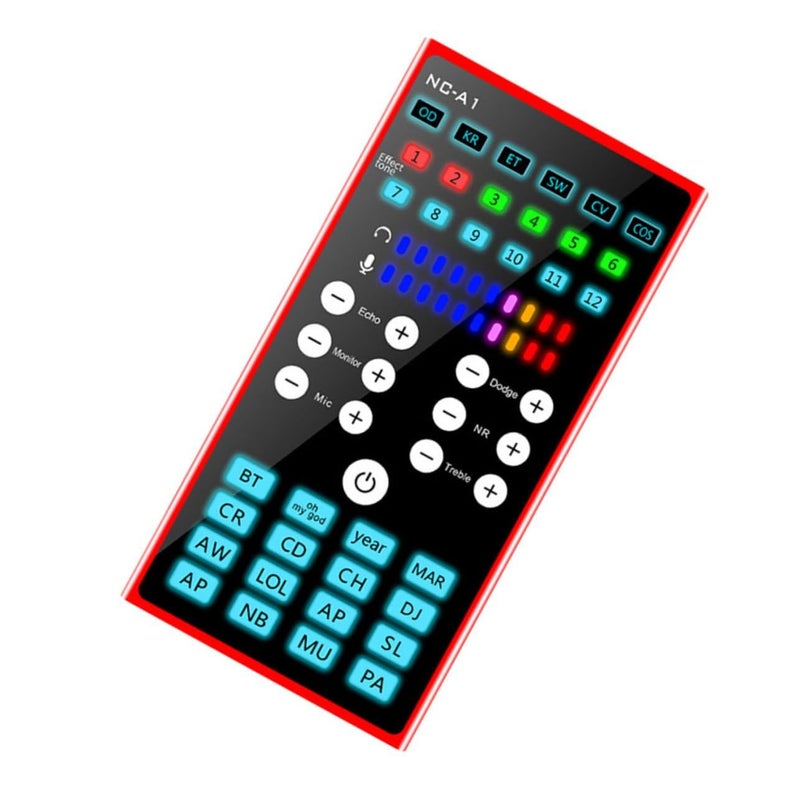 Sound Card Voice Changer With Reverberation Metal Live Broadcast Mixer For Phone Computer Streaming Recording Entertainment Gaming - Image 2