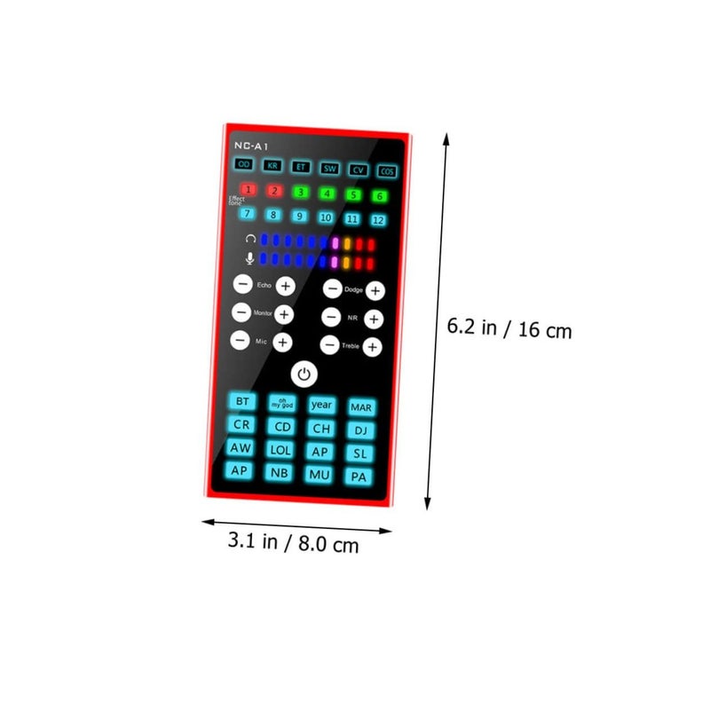 Sound Card Voice Changer With Reverberation Metal Live Broadcast Mixer For Phone Computer Streaming Recording Entertainment Gaming - Image 3