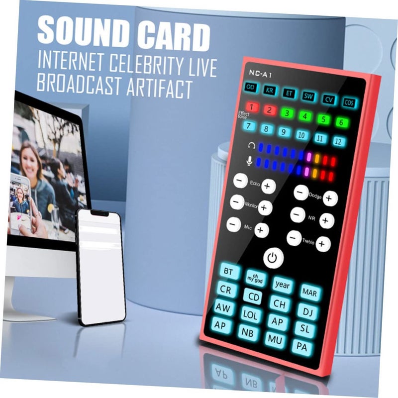 Sound Card Voice Changer With Reverberation Metal Live Broadcast Mixer For Phone Computer Streaming Recording Entertainment Gaming - Image 4