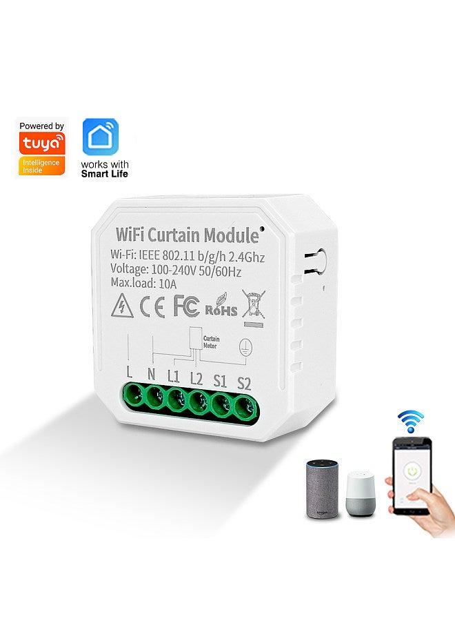 Lepmerk Tuya WiFi Curtain Blinds Module Switch Roller Shutter Motor Smart Life App Remote Control Voice Control with Alexa  Home  - Image 4
