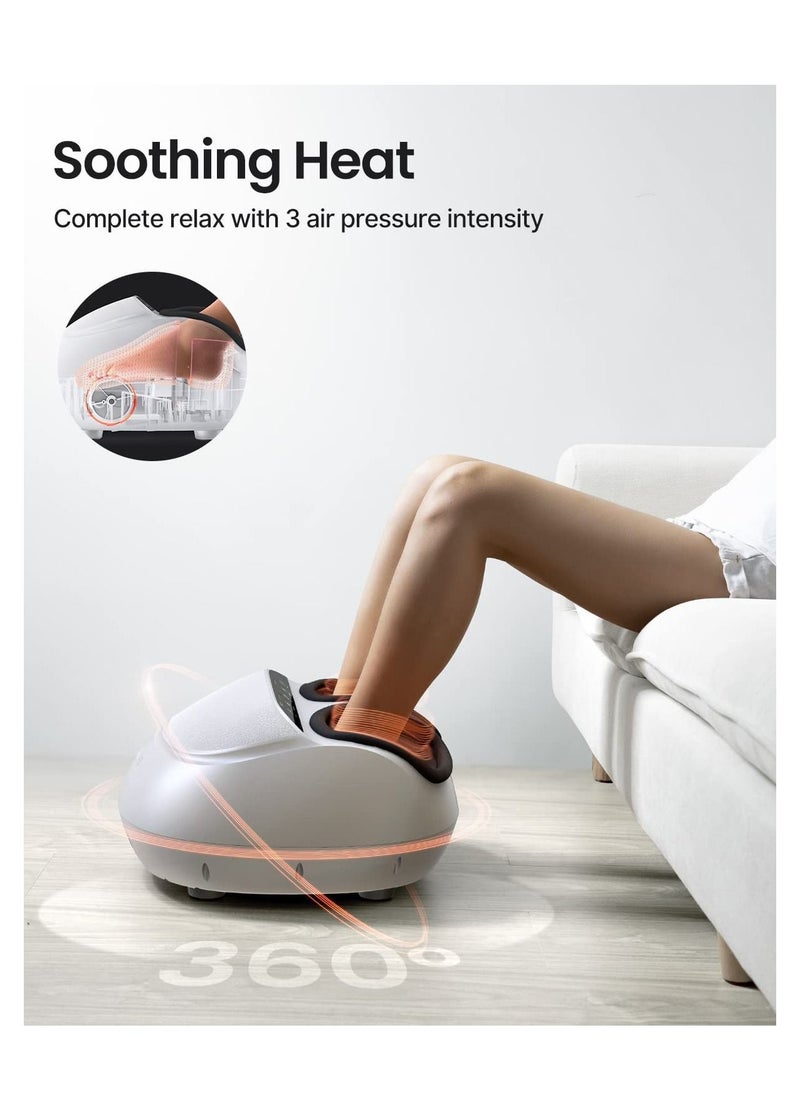 RENPHO - Foot Massager Machine With Heat, Shiatsu Massager Deep Kneading Therapy - White - Image 1