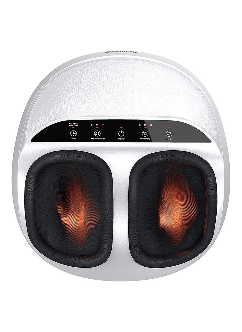 RENPHO - Foot Massager Machine With Heat, Shiatsu Massager Deep Kneading Therapy - White - Image 1
