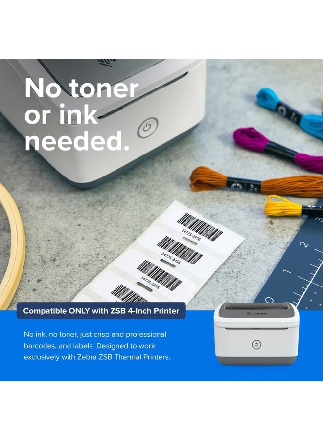 Zebra Technologies Zebra ZSB Series Barcode Labels - Potato Starch-Based, Recyclable Label Cartridge - Versatile, Cloud-Based Adhesive Labels for Printer - 2.25x1" - Image 5