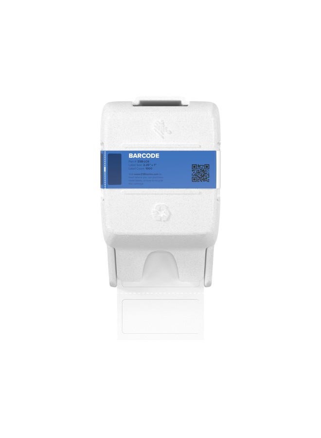 Zebra Technologies Zebra ZSB Series Barcode Labels - Potato Starch-Based, Recyclable Label Cartridge - Versatile, Cloud-Based Adhesive Labels for Printer - 2.25x1" - Image 1