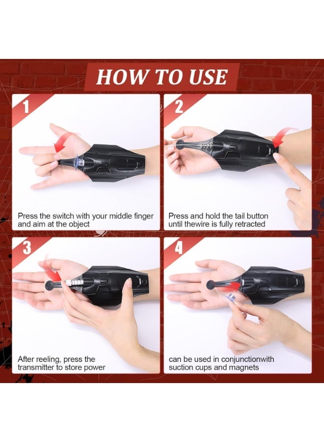 Y&D Spider Web Shooter Spider Silk Launcher Wrist Toy Realistic Web Launcher String Cool Gadgets String Gloves Shooters to Superhero Role-Play for Kids Plays Children's Boy Gift - Image 4