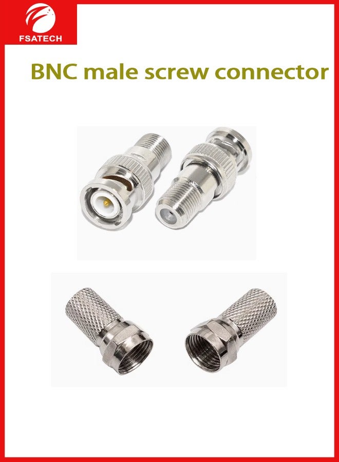 FSATECH 10 PCS BNC Drat RG6 Connector 75 Ohm - Image 2