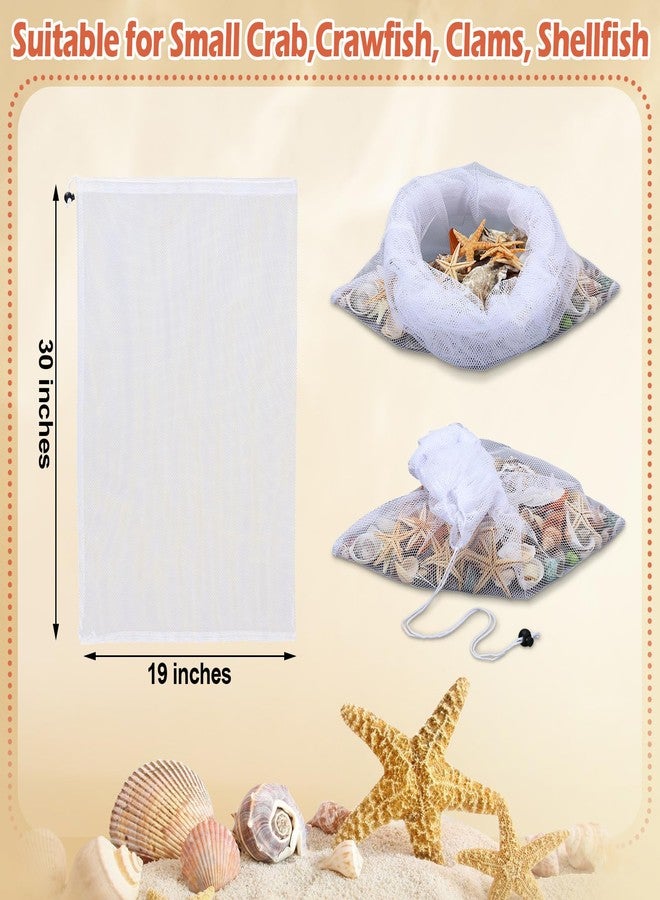 GliCraft 6 Pcs 19" x 30" Seafood Boil Bags Large Reusable Mesh Boiling Bag with Drawstring for Fish, Crab, Shrimp, Crawfish and Veggies - Cooking and Storage Bag - Image 2